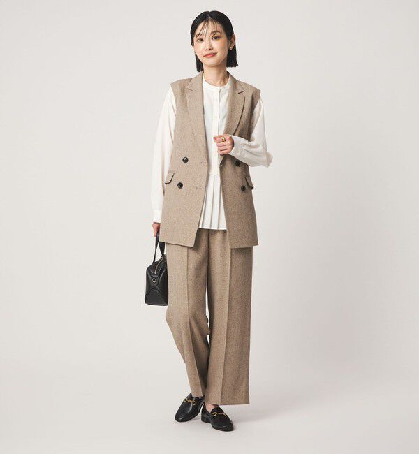 UNITED ARROWS green label relaxing「ネップツイル ストレート パンツ マシンウォッシャブル」|スラックス|