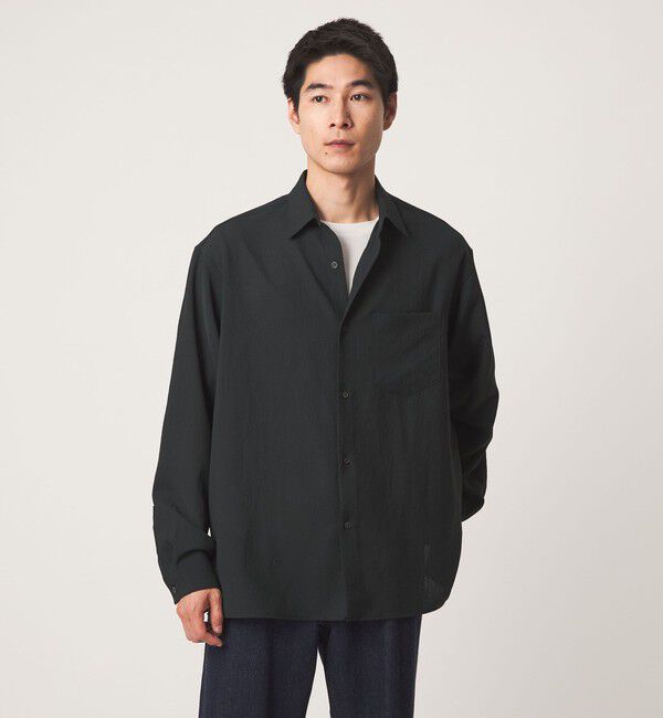 UNITED ARROWS green label relaxing「ワッシャー ポプリン ボックス レギュラー カラー 長袖 シャツ」|シャツ・ブラウス|