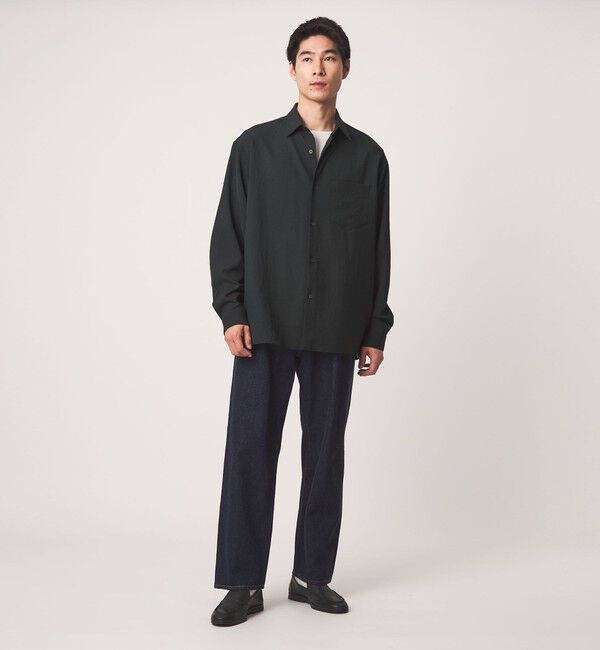 UNITED ARROWS green label relaxing「ワッシャー ポプリン ボックス レギュラー カラー 長袖 シャツ」|シャツ・ブラウス|