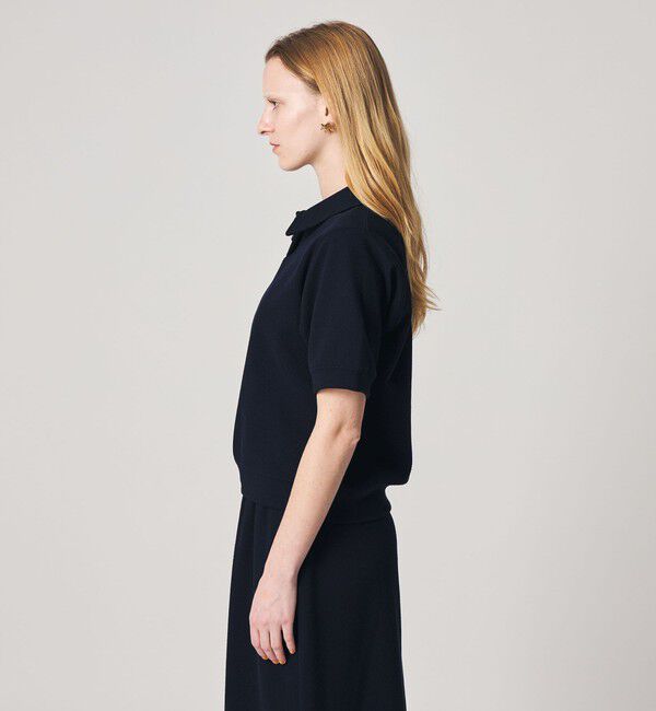 STEVEN ALAN「＜Steven Alan＞ブークレ ダンボール ワンボタン ハーフスリーブ プルオーバー」|Tシャツ・カットソー|
