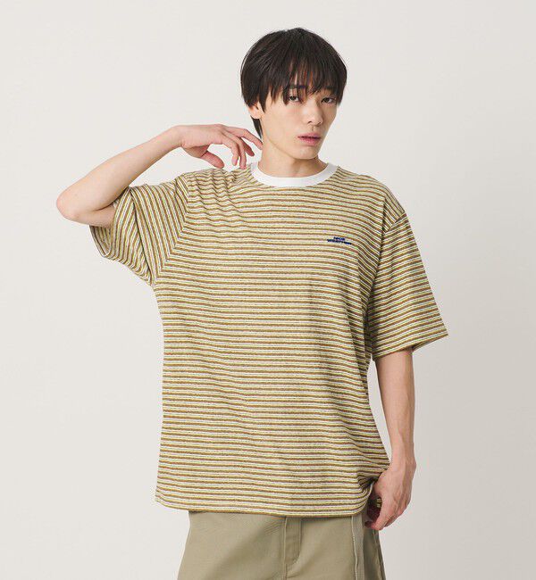 NICE WEATHER「＜NICE WEATHER＞マルチボーダー Tシャツ」|Tシャツ・カットソー|YELLOW