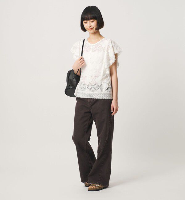 BEAUTY&YOUTH UNITED ARROWS「【WEB限定 Wardrobe DAILY MINIMAL】レース 2WAYブラウス ウォッシャブル」|シャツ・ブラウス|