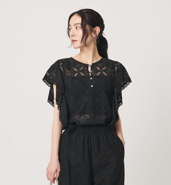 BEAUTY&YOUTH UNITED ARROWS「【WEB限定 Wardrobe DAILY MINIMAL】レース 2WAYブラウス ウォッシャブル」|シャツ・ブラウス|