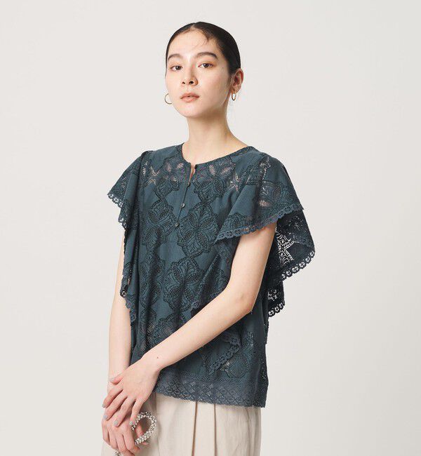 BEAUTY&YOUTH UNITED ARROWS「【WEB限定 Wardrobe DAILY MINIMAL】レース 2WAYブラウス ウォッシャブル」|シャツ・ブラウス|