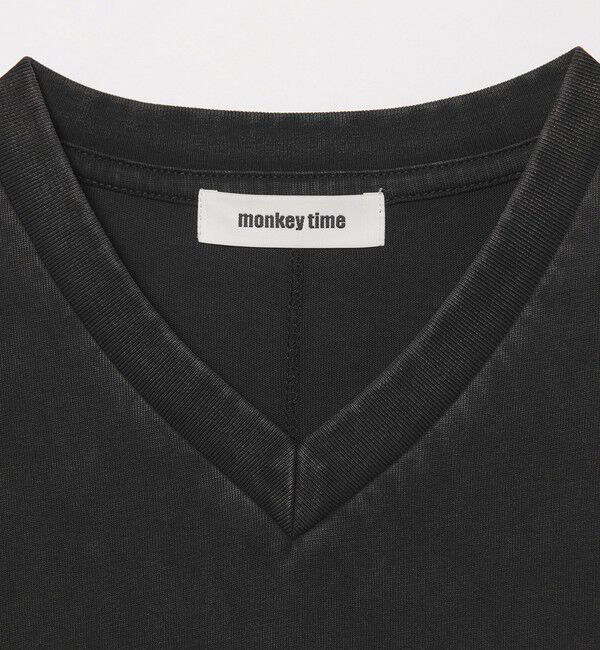 MONKEY TIME「ウォッシュド Vネック Tシャツ」|Tシャツ・カットソー|