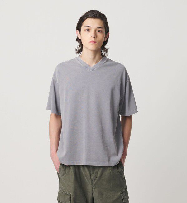 MONKEY TIME「ウォッシュド Vネック Tシャツ」|Tシャツ・カットソー|