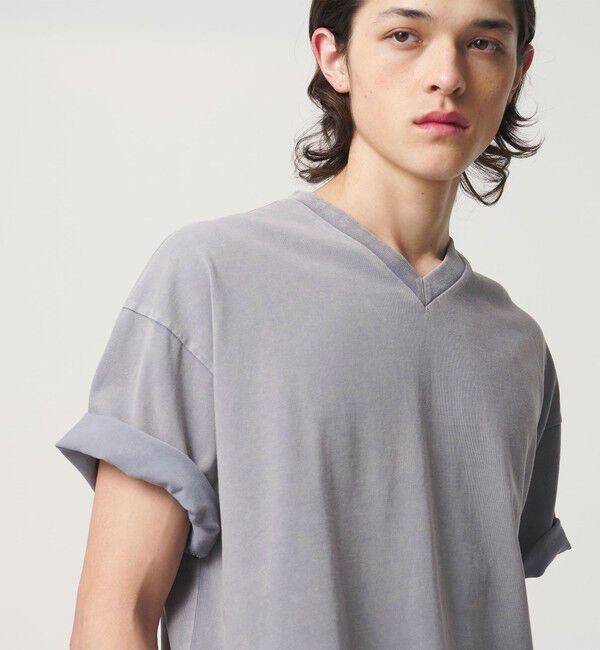 MONKEY TIME「ウォッシュド Vネック Tシャツ」|Tシャツ・カットソー|