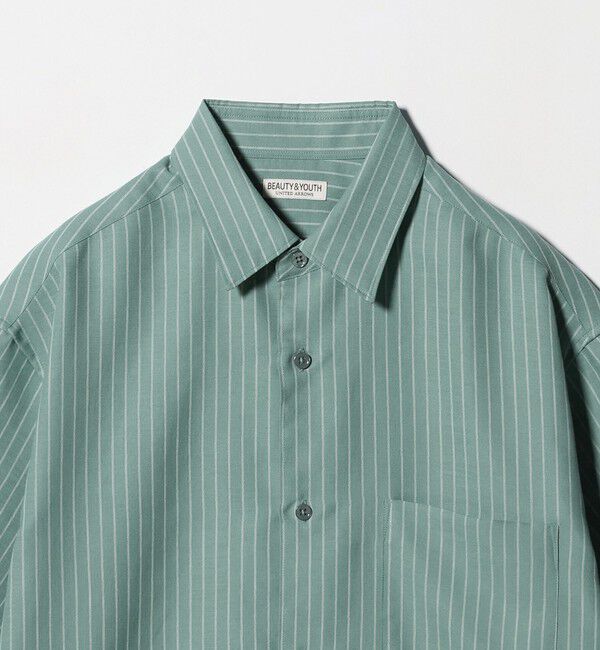 BEAUTY&YOUTH UNITED ARROWS「ライト リネンタッチ ストライプ レギュラーカラー シャツ FORM TAPERD型」|シャツ・ブラウス|