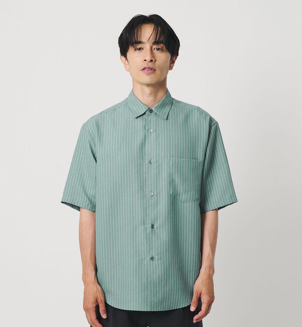 BEAUTY&YOUTH UNITED ARROWS「ライト リネンタッチ ストライプ レギュラーカラー シャツ FORM TAPERD型」|シャツ・ブラウス|