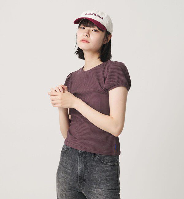 NICE WEATHER「＜NICE WEATHER＞ヘルシーギャザースリーブトップス」|Tシャツ・カットソー|