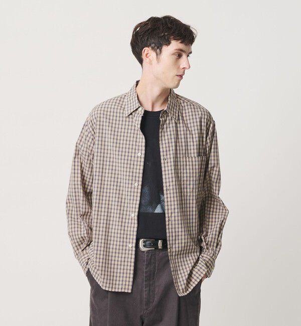 BEAUTY&YOUTH UNITED ARROWS「ピーチスキン チェック レギュラー シャツ FORM型」|シャツ・ブラウス|