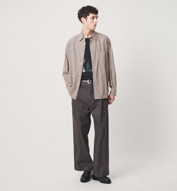 BEAUTY&YOUTH UNITED ARROWS「ピーチスキン チェック レギュラー シャツ FORM型」|シャツ・ブラウス|