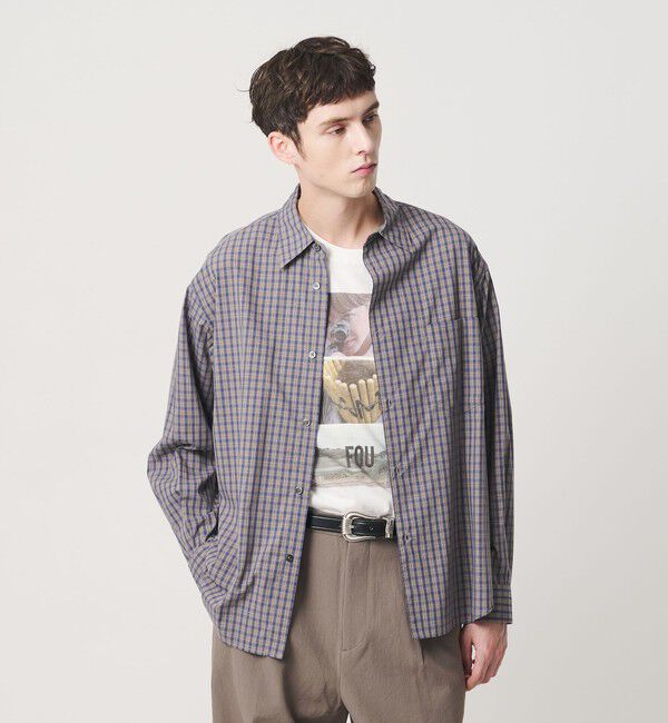 BEAUTY&YOUTH UNITED ARROWS「ピーチスキン チェック レギュラー シャツ FORM型」|シャツ・ブラウス|