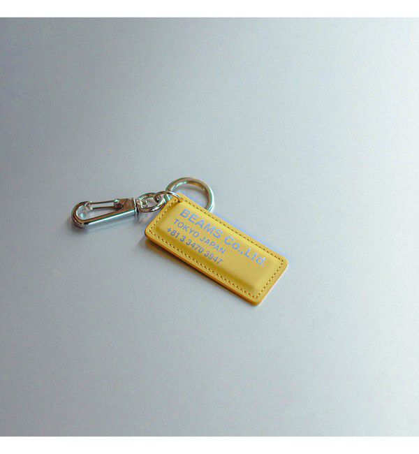 bPr BEAMS「bPr BEAMS / レザー リフレクター TAG キーホルダー」|チャーム・キーホルダー|YELLOW