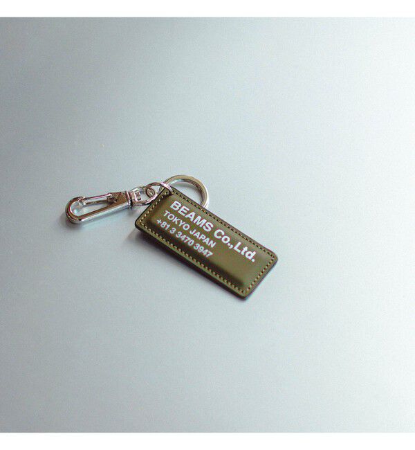 bPr BEAMS「bPr BEAMS / レザー リフレクター TAG キーホルダー」|チャーム・キーホルダー|KHAKI