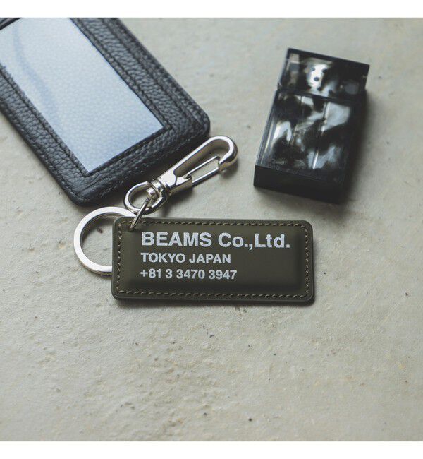 bPr BEAMS「bPr BEAMS / レザー リフレクター TAG キーホルダー」|チャーム・キーホルダー|