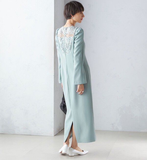SHIPS for women「troisiemeCHACO:レース 切替 ワンピース（セレモニー対応可）」|ワンピース|