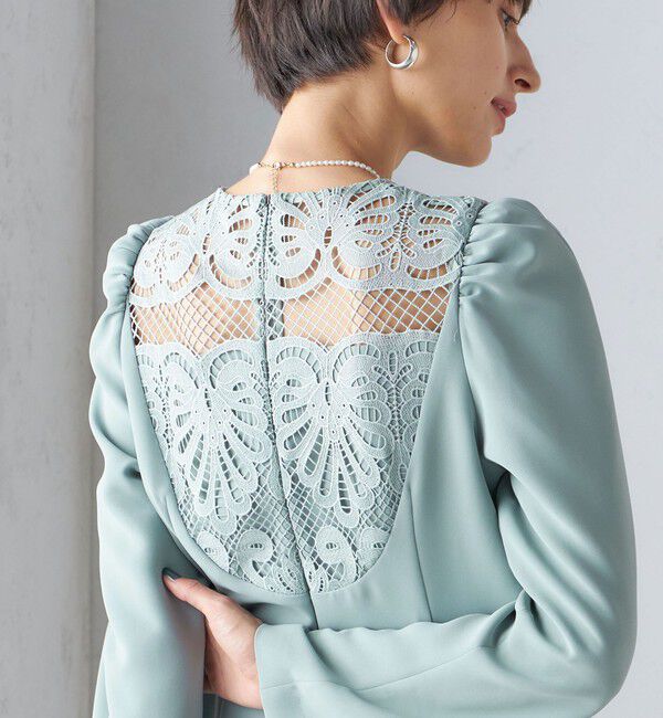 SHIPS for women「troisiemeCHACO:レース 切替 ワンピース（セレモニー対応可）」|ワンピース|