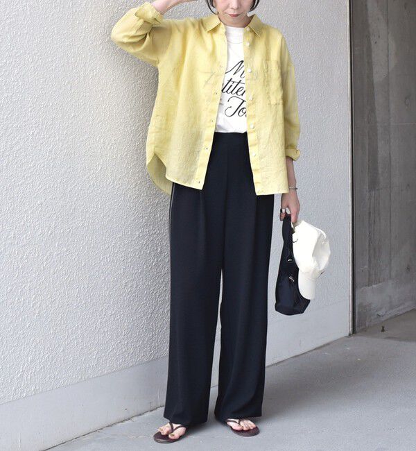 SHIPS Colors 「SHIPS Colors:〈洗濯機可能〉ユーロリネン (EURO Linen) 2WAY ロングスリーブ シャツ◇」|シャツ・ブラウス|