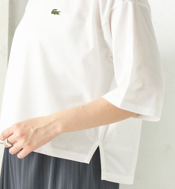 SHIPS for women「【SHIPS別注】LACOSTE:〈手洗い可能〉五分袖 TEE」|Tシャツ・カットソー|