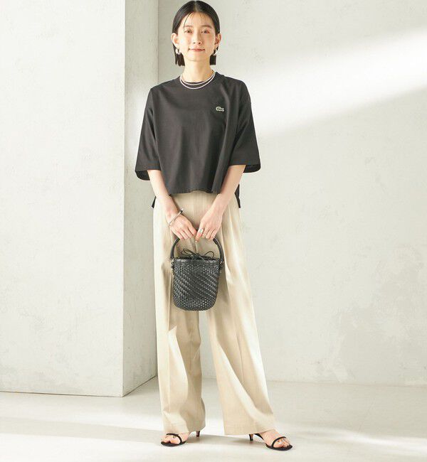 SHIPS for women「【SHIPS別注】LACOSTE:〈手洗い可能〉五分袖 TEE」|Tシャツ・カットソー|