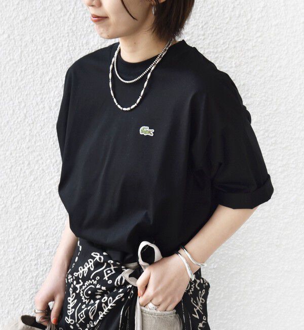 SHIPS for women「【SHIPS別注】LACOSTE:〈手洗い可能〉五分袖 TEE」|Tシャツ・カットソー|