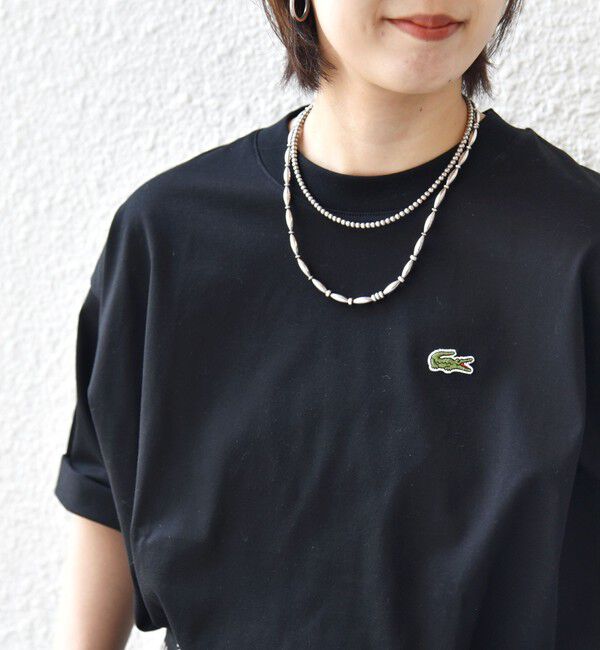 SHIPS for women「【SHIPS別注】LACOSTE:〈手洗い可能〉五分袖 TEE」|Tシャツ・カットソー|