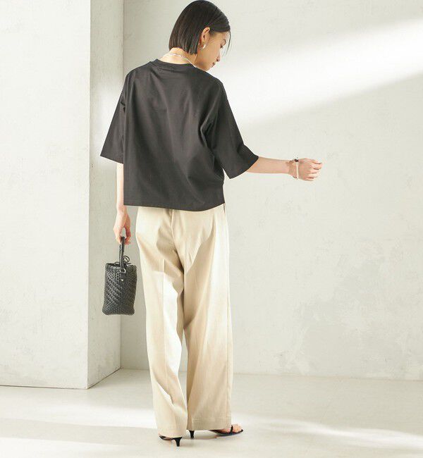SHIPS for women「【SHIPS別注】LACOSTE:〈手洗い可能〉五分袖 TEE」|Tシャツ・カットソー|