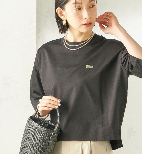 SHIPS for women「【SHIPS別注】LACOSTE:〈手洗い可能〉五分袖 TEE」|Tシャツ・カットソー|