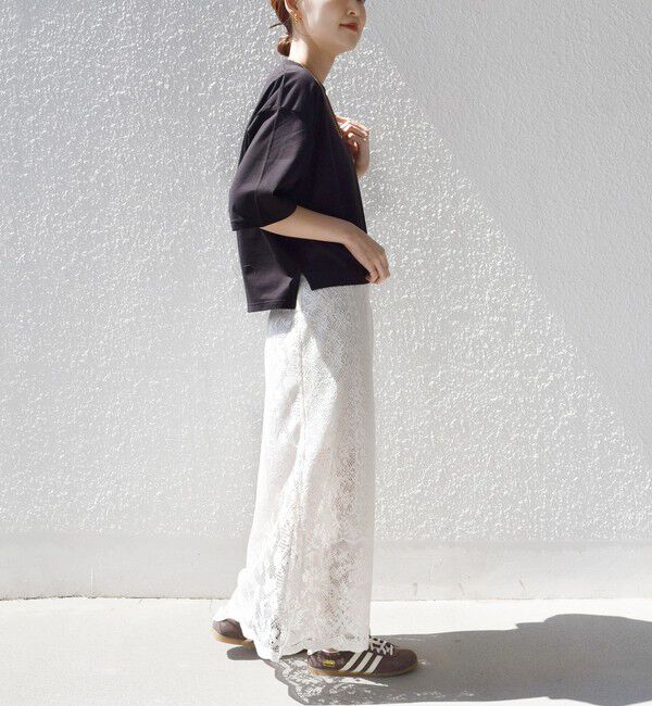 SHIPS for women「【SHIPS別注】LACOSTE:〈手洗い可能〉五分袖 TEE」|Tシャツ・カットソー|