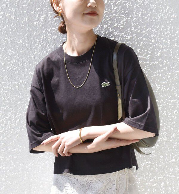 SHIPS for women「【SHIPS別注】LACOSTE:〈手洗い可能〉五分袖 TEE」|Tシャツ・カットソー|