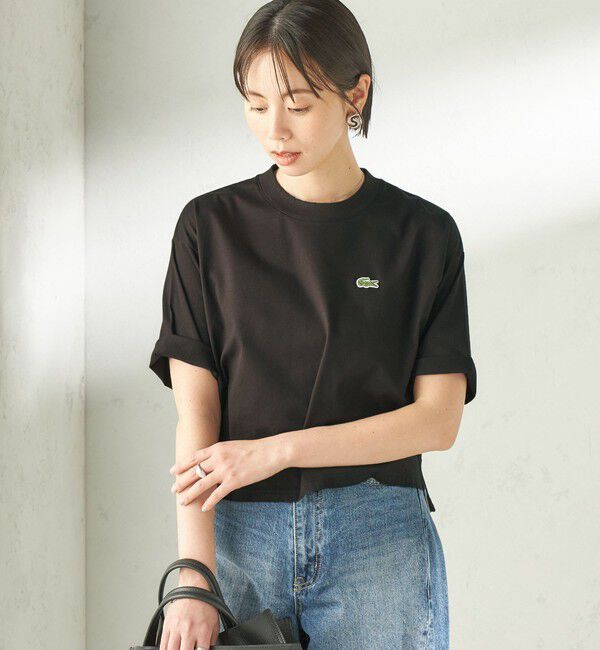 SHIPS for women「【SHIPS別注】LACOSTE:〈手洗い可能〉五分袖 TEE」|Tシャツ・カットソー|