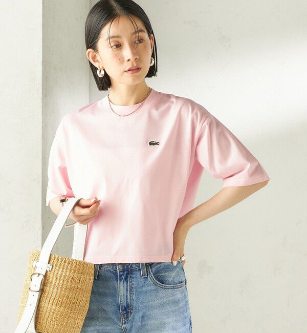 SHIPS for women「【SHIPS別注】LACOSTE:〈手洗い可能〉五分袖 TEE」|Tシャツ・カットソー|