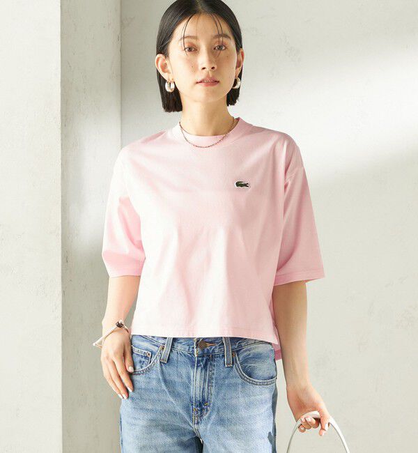 SHIPS for women「【SHIPS別注】LACOSTE:〈手洗い可能〉五分袖 TEE」|Tシャツ・カットソー|