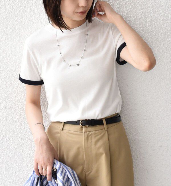 SHIPS Colors 「SHIPS Colors:〈手洗い可能〉シアー ドライ タッチ バイカラー TEE◇」|Tシャツ・カットソー|