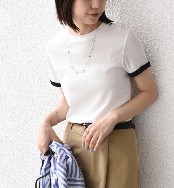 SHIPS Colors 「SHIPS Colors:〈手洗い可能〉シアー ドライ タッチ バイカラー TEE◇」|Tシャツ・カットソー|