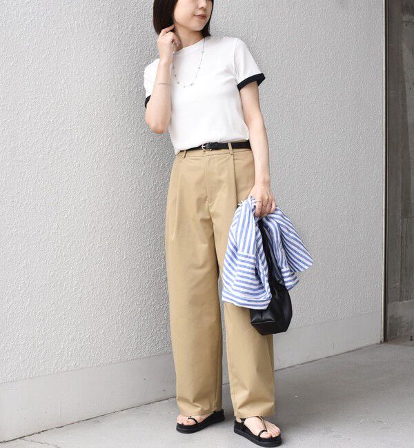SHIPS Colors 「SHIPS Colors:〈手洗い可能〉シアー ドライ タッチ バイカラー TEE◇」|Tシャツ・カットソー|