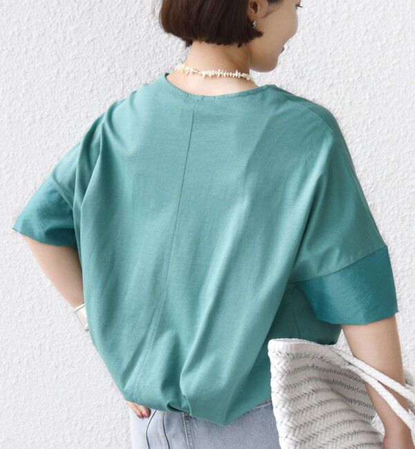 SHIPS for women「《一部追加》〈接触冷感 / 手洗い可能〉裾 バルーン シアー ドッキング プルオーバー」|Tシャツ・カットソー|