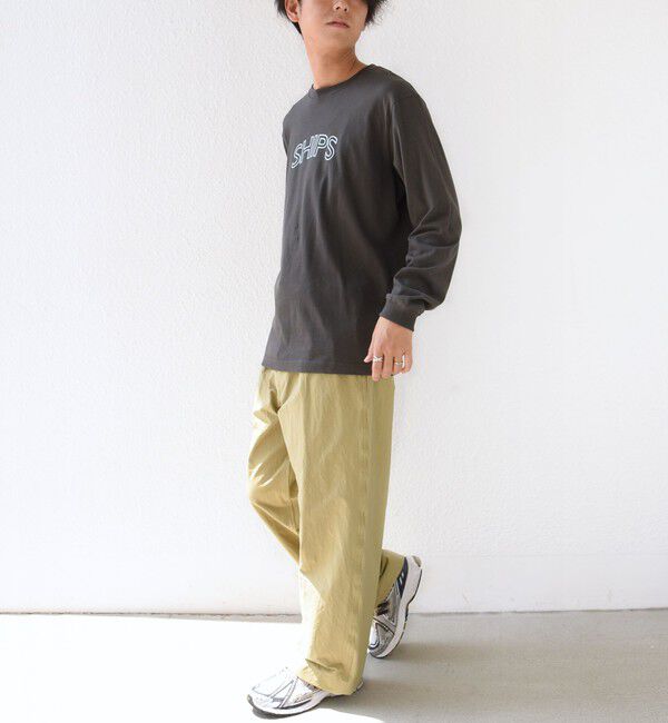 SHIPS for women「【WEB限定】 SHIPS ラウンド プリント ロゴ ロングスリーブ TEE」|Tシャツ・カットソー|