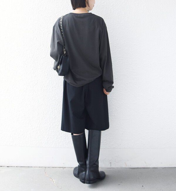 SHIPS for women「【WEB限定】 SHIPS ラウンド プリント ロゴ ロングスリーブ TEE」|Tシャツ・カットソー|