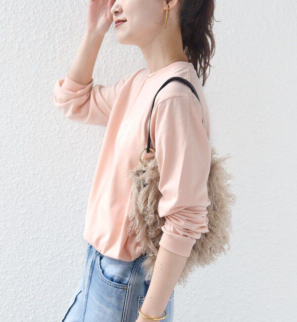 SHIPS for women「【WEB限定】 SHIPS ラウンド プリント ロゴ ロングスリーブ TEE」|Tシャツ・カットソー|
