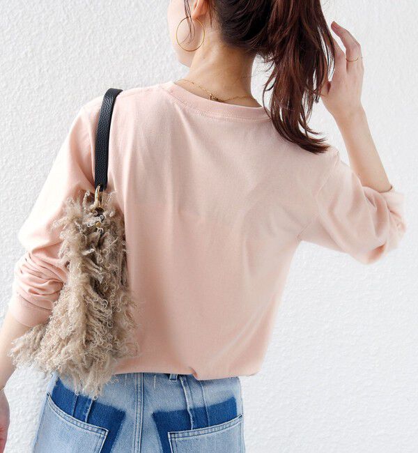 SHIPS for women「【WEB限定】 SHIPS ラウンド プリント ロゴ ロングスリーブ TEE」|Tシャツ・カットソー|