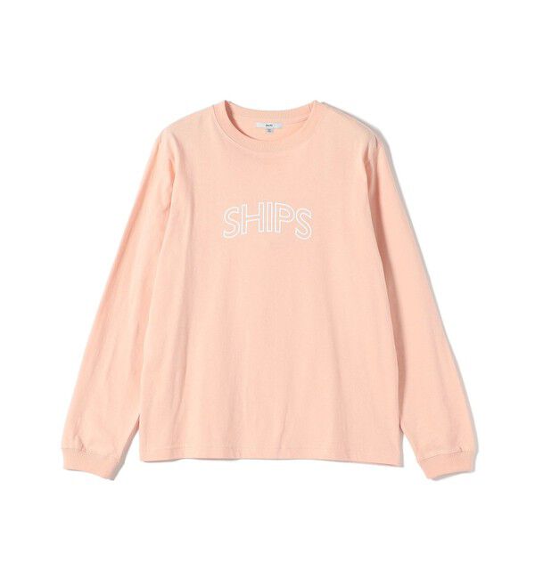 SHIPS for women「【WEB限定】 SHIPS ラウンド プリント ロゴ ロングスリーブ TEE」|Tシャツ・カットソー|