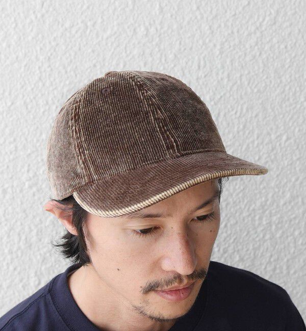 SHIPS any「SHIPS any:〈手洗い可能〉フェード コーデュロイ ワンポイント ピスネーム キャップ◆」|キャップ・キャスケット|