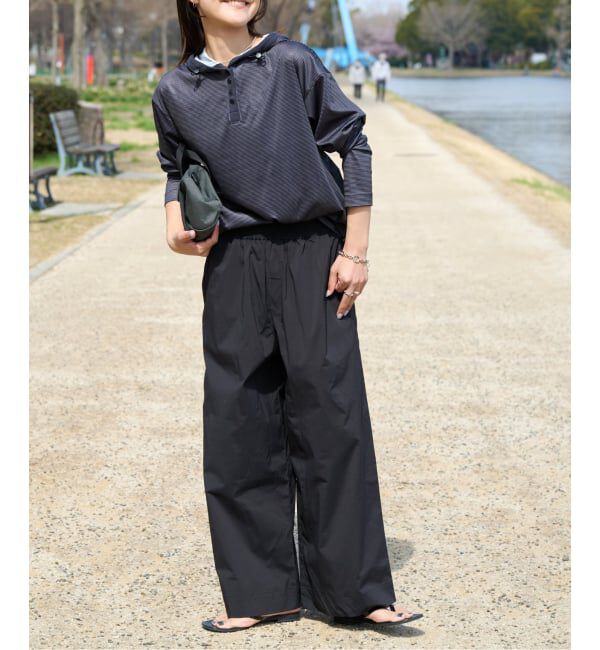 OUTDOOR PRODUCTS Usual Things「ACTIVE WEAR ナイロンライトタイプライターバンドウエストバギーパンツ」|スラックス|