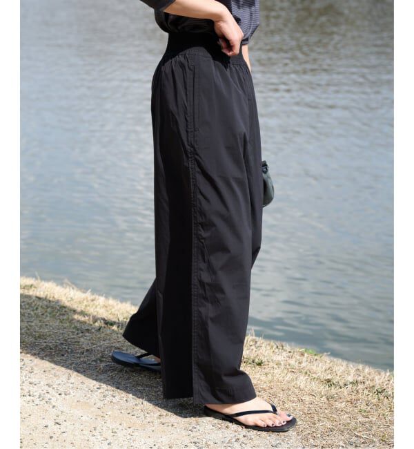 OUTDOOR PRODUCTS Usual Things「ACTIVE WEAR ナイロンライトタイプライターバンドウエストバギーパンツ」|スラックス|