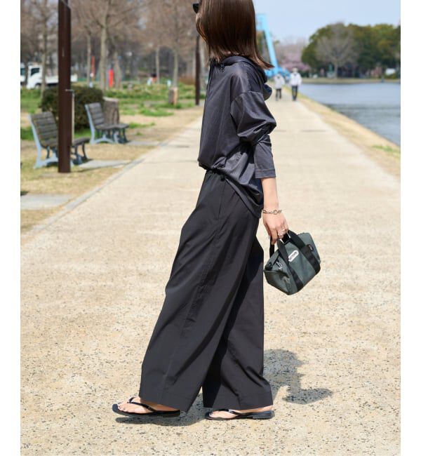 OUTDOOR PRODUCTS Usual Things「ACTIVE WEAR ナイロンライトタイプライターバンドウエストバギーパンツ」|スラックス|