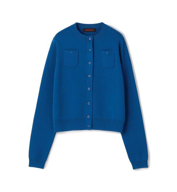 CABaN「コットンカシミヤ クルーネックカーディガン」|カーディガン|65 ブルー