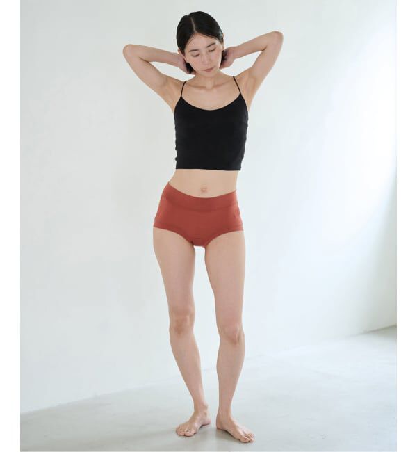 EMILYWEEK「【ACTIVE】Bamboo ボーイレッグショーツ（ブラック、ベージュA、オレンジ）」|インナー|