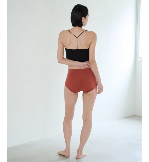EMILYWEEK「【ACTIVE】Bamboo ボーイレッグショーツ（ブラック、ベージュA、オレンジ）」|インナー|
